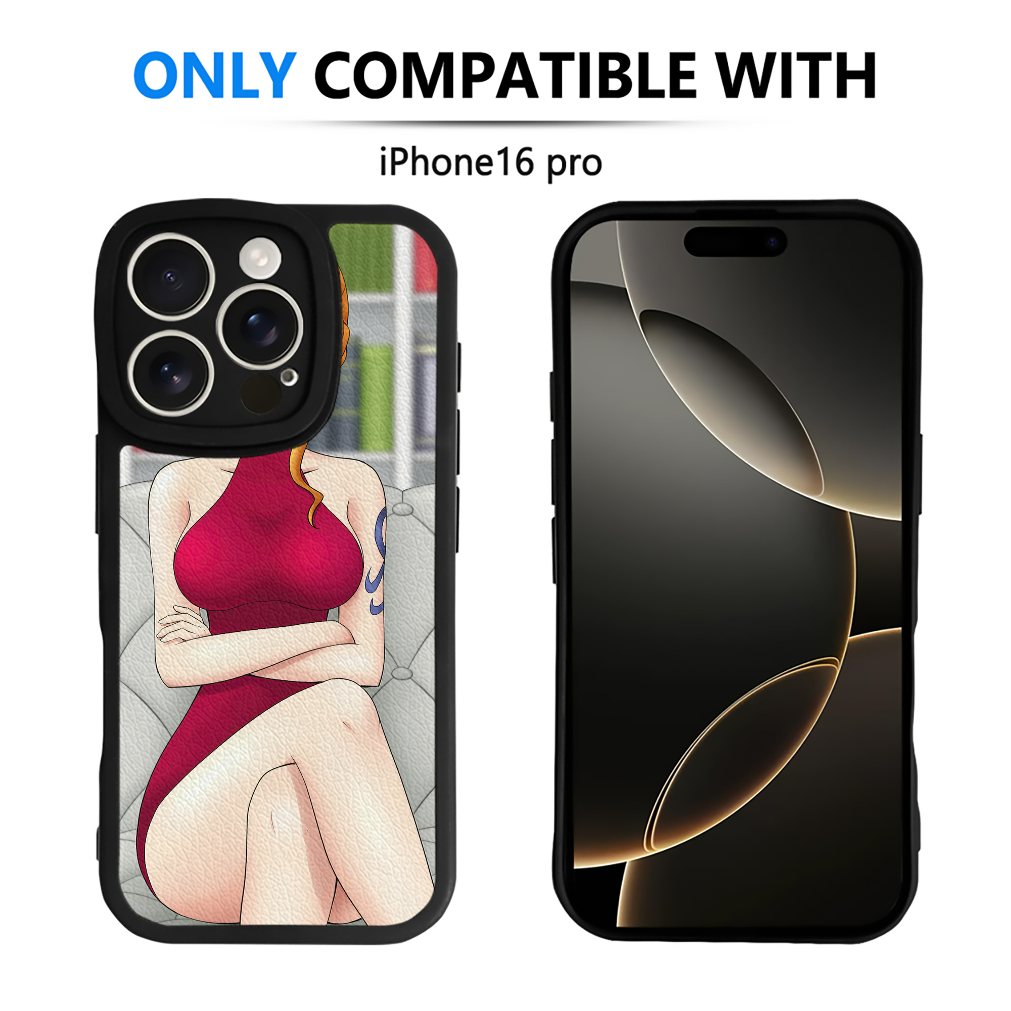 （画像用） ワンピース ONE PIECE 【iPhone 16シリーズ対応】シリコンスマホケース（レザー調） 材質：シリコン